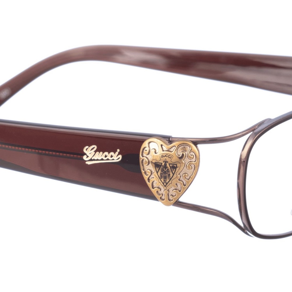Gucci 00s Metallic Brown Glasses - Picture 2 of 3